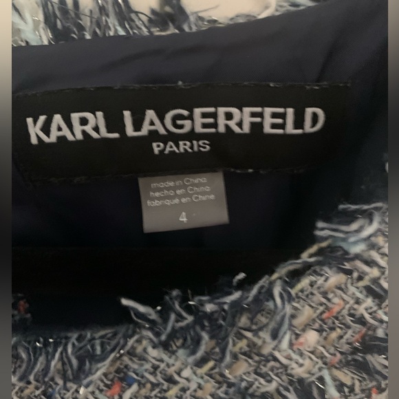 Karl Lagerfeld Navy Sleeveless Dress with Pockets - Picture 2 of 2